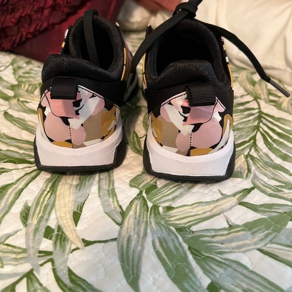 Ted Baker Black and Pink Floral Sneakers - Picture 3 of 6